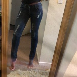 Machine denim distressed jeans size 26